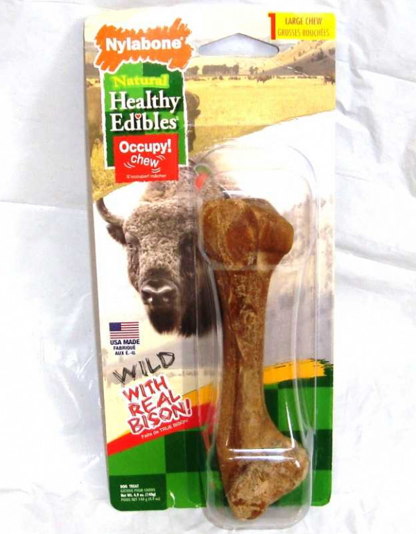 Nylabone Healthy Edible Bison Lg Hard Chew Dog Toys Dog Toys Dog And Puppy Pets