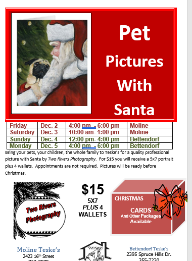 pet pictures with santa